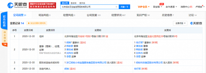 胡喜卸任北京螞蟻云金融信息服務(wù)董事長，聚焦金融科技外包服務(wù)新動(dòng)向